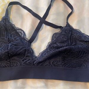 Old Navy Navy Lace Adjustable Bralette M NWOT